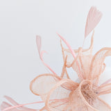Light peach pink feather fascinator hat Light peach pink feather fascinator hat