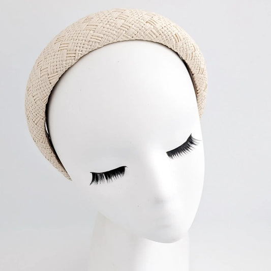 Raffia straw padded headband fascinator House of Hats