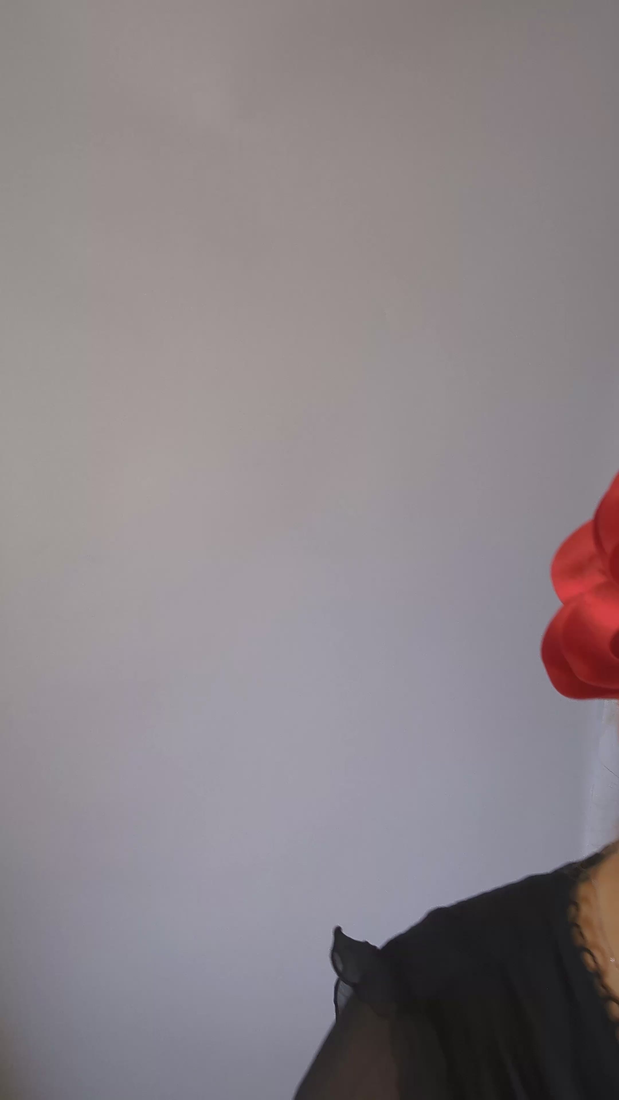 Large red satin rose fascinator hat Large red satin rose fascinator hat