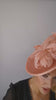 Terracotta dusty pink large feather saucer disc fascinator hat Terracotta dusty pink large feather saucer disc fascinator hat