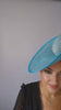 Aqua sky blue large flower saucer disc fascinator hat Aqua sky blue large flower saucer disc fascinator hat