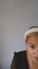 White beaded pearl padded headband fascinator White beaded pearl padded headband fascinator