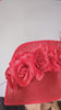 Red large teardrop rose flower fascinator hat
