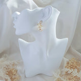 Gold zirconia crystal bridal earrings, Wedding earrings for brides, Statement wedding earrings, Crystal wedding jewellery, Drop earrings
