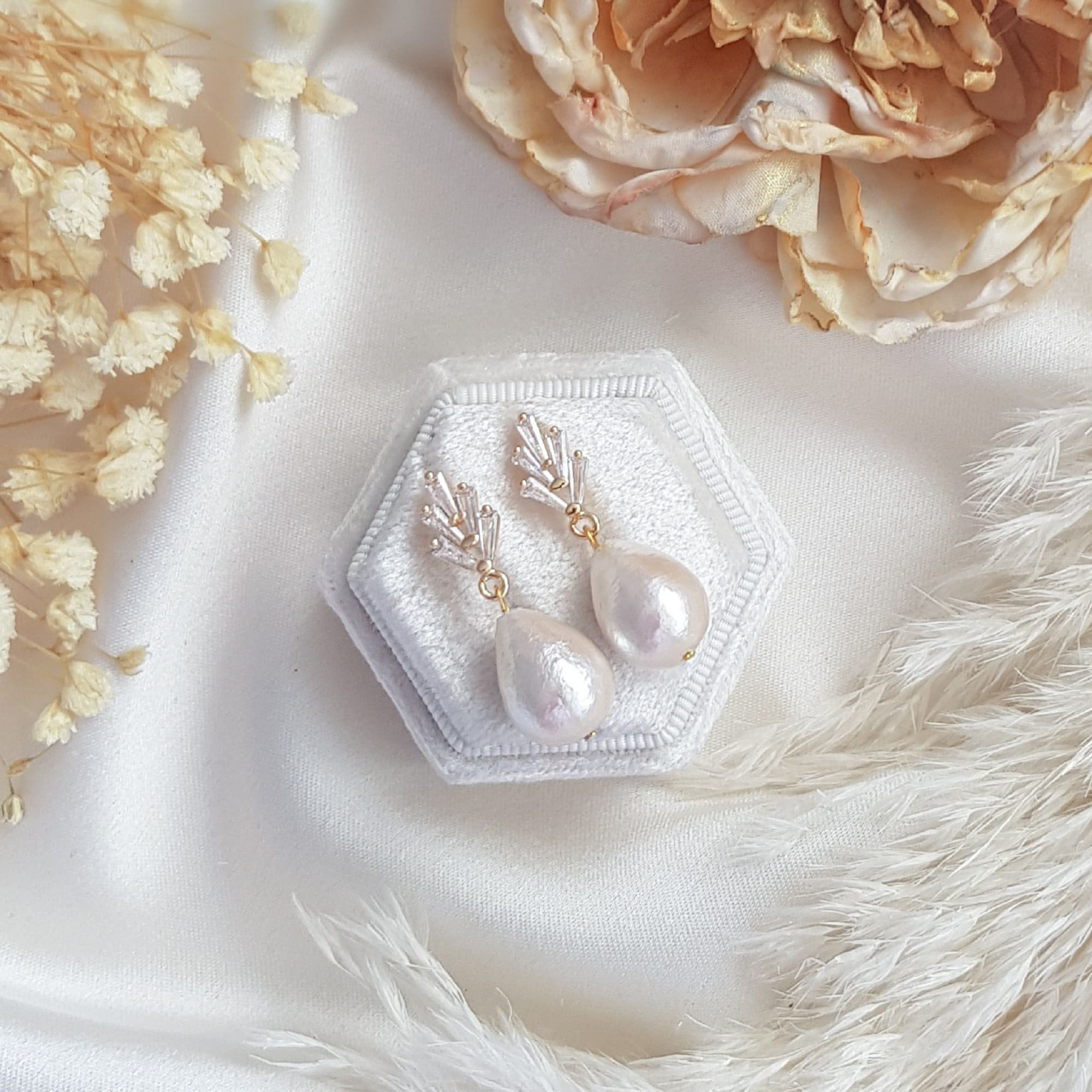 Pearl Earrings, Vintage Style Earrings, Gold Cotton Pearl Earrings, Wedding Drop Earrings, Bridesmaid Gift Pearl Earrings, Vintage Style Earrings, Gold Cotton Pearl Earrings, Wedding Drop Earrings, Bridesmaid Gift