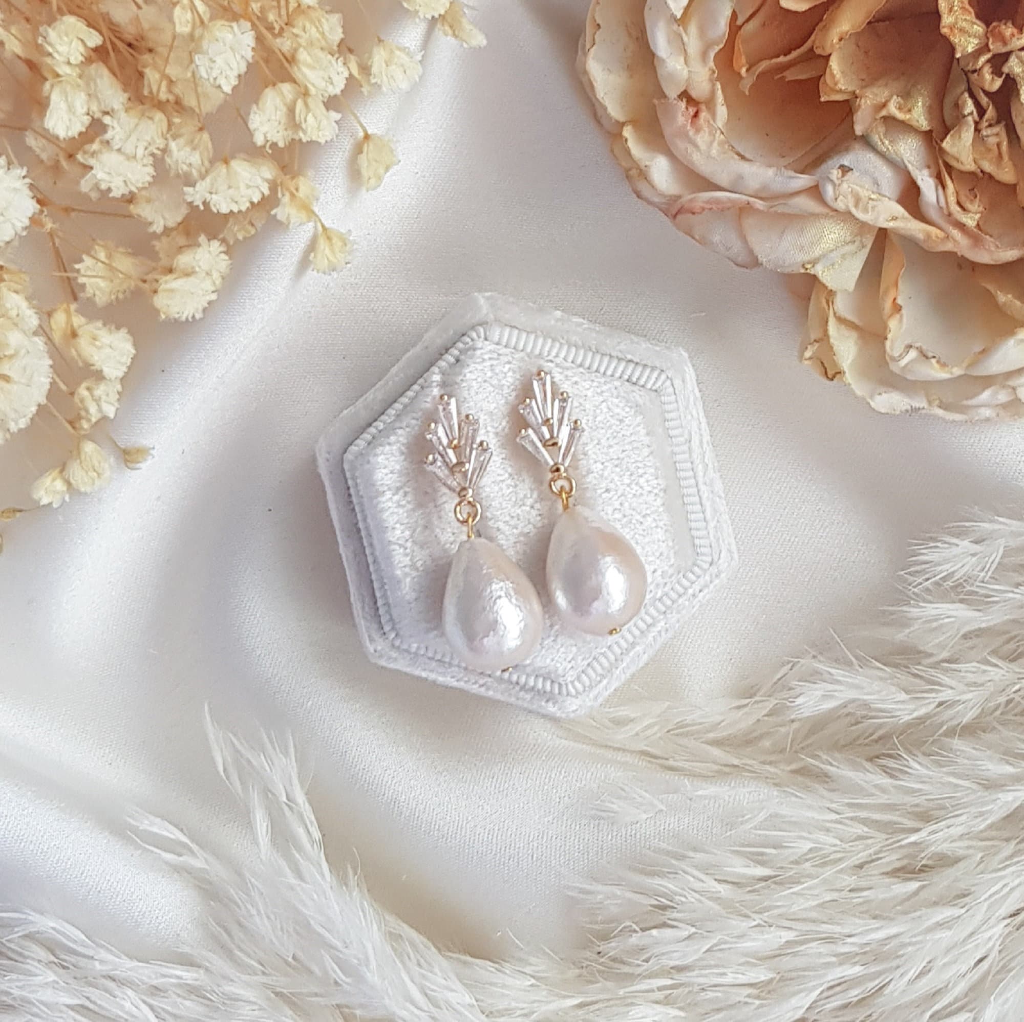 Pearl Earrings, Vintage Style Earrings, Gold Cotton Pearl Earrings, Wedding Drop Earrings, Bridesmaid Gift Pearl Earrings, Vintage Style Earrings, Gold Cotton Pearl Earrings, Wedding Drop Earrings, Bridesmaid Gift