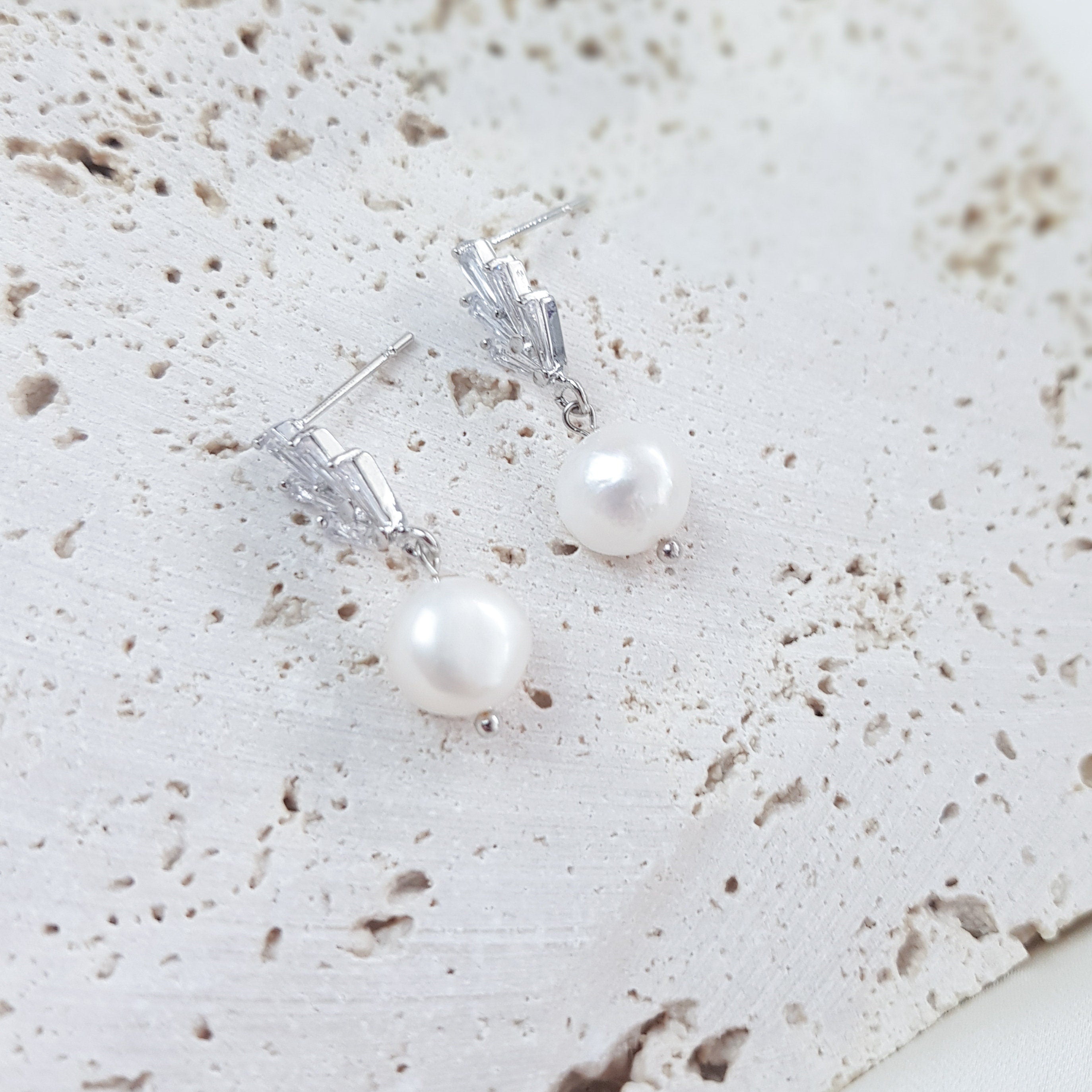 Pearl Drop Earrings, Bridal Earrings, Art Deco Earrings, Silver Freshwater Pearl Earrings, Wedding Earrings, Bridesmaid Gift, Bridal Jewelry Pearl Drop Earrings, Bridal Earrings, Art Deco Earrings, Silver Freshwater Pearl Earrings, Wedding Earrings, Bridesmaid Gift, Bridal Jewelry