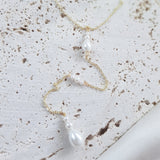 Vintage style pearl drop necklace, Gold pearl Elegant wedding necklace, Dainty lariat bridal necklace, Y necklace, Jewellery for brides Vintage style pearl drop necklace, Gold pearl Elegant wedding necklace, Dainty lariat bridal necklace, Y necklace, Jewellery for brides