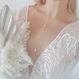 Vintage style pearl drop necklace, Gold pearl Elegant wedding necklace, Dainty lariat bridal necklace, Y necklace, Jewellery for brides Vintage style pearl drop necklace, Gold pearl Elegant wedding necklace, Dainty lariat bridal necklace, Y necklace, Jewellery for brides