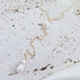 Freshwater pearl bridal lariat necklace, Gold pearl drop wedding necklace, Dainty elegant necklace, Y necklace, Jewellery for brides Freshwater pearl bridal lariat necklace, Gold pearl drop wedding necklace, Dainty elegant necklace, Y necklace, Jewellery for brides