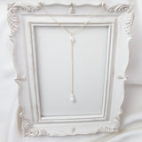 Freshwater pearl bridal lariat necklace, Gold pearl drop wedding necklace, Dainty elegant necklace, Y necklace, Jewellery for brides Freshwater pearl bridal lariat necklace, Gold pearl drop wedding necklace, Dainty elegant necklace, Y necklace, Jewellery for brides