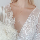 Freshwater pearl bridal lariat necklace, Gold pearl drop wedding necklace, Dainty elegant necklace, Y necklace, Jewellery for brides Freshwater pearl bridal lariat necklace, Gold pearl drop wedding necklace, Dainty elegant necklace, Y necklace, Jewellery for brides