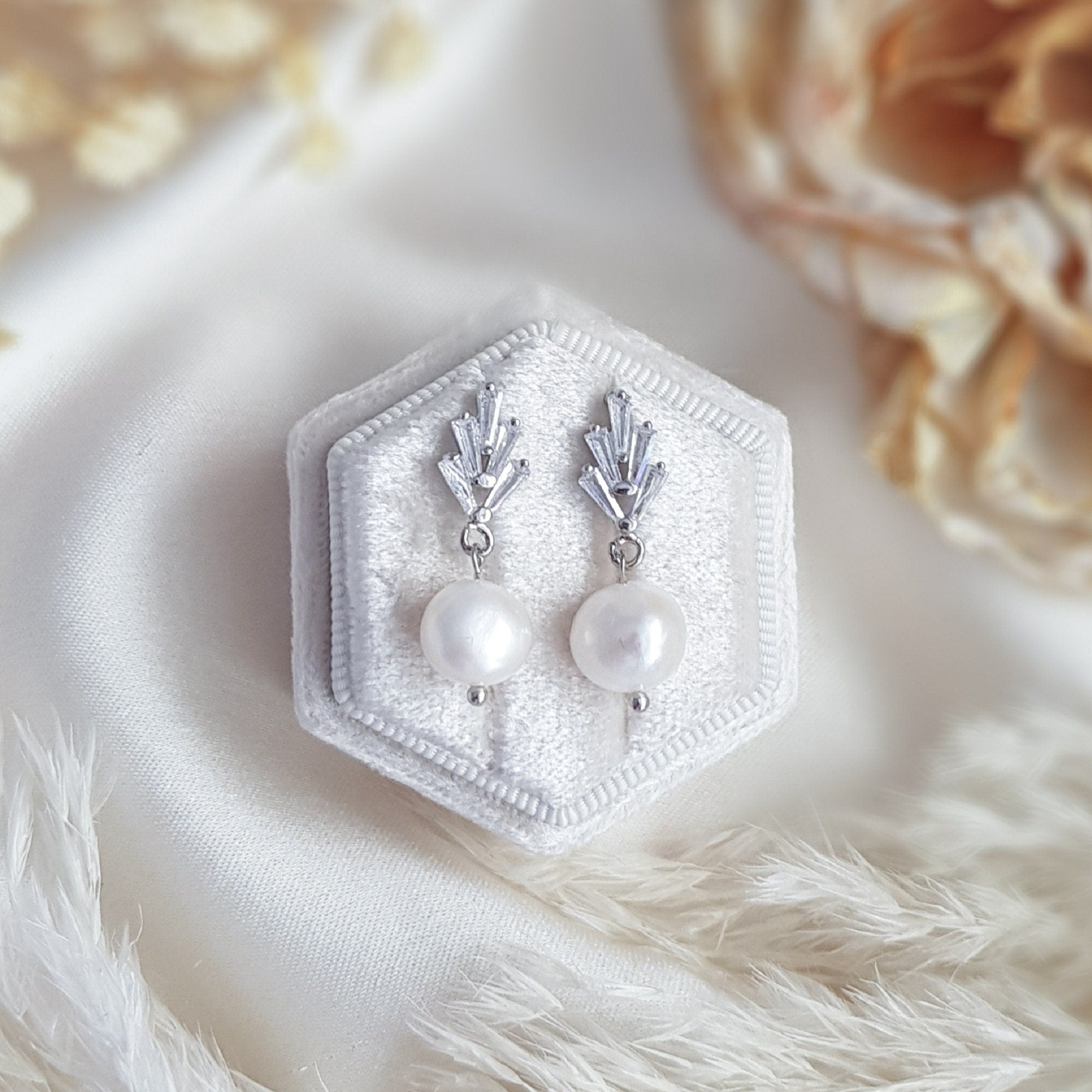 Pearl Drop Earrings, Bridal Earrings, Art Deco Earrings, Silver Freshwater Pearl Earrings, Wedding Earrings, Bridesmaid Gift, Bridal Jewelry Pearl Drop Earrings, Bridal Earrings, Art Deco Earrings, Silver Freshwater Pearl Earrings, Wedding Earrings, Bridesmaid Gift, Bridal Jewelry