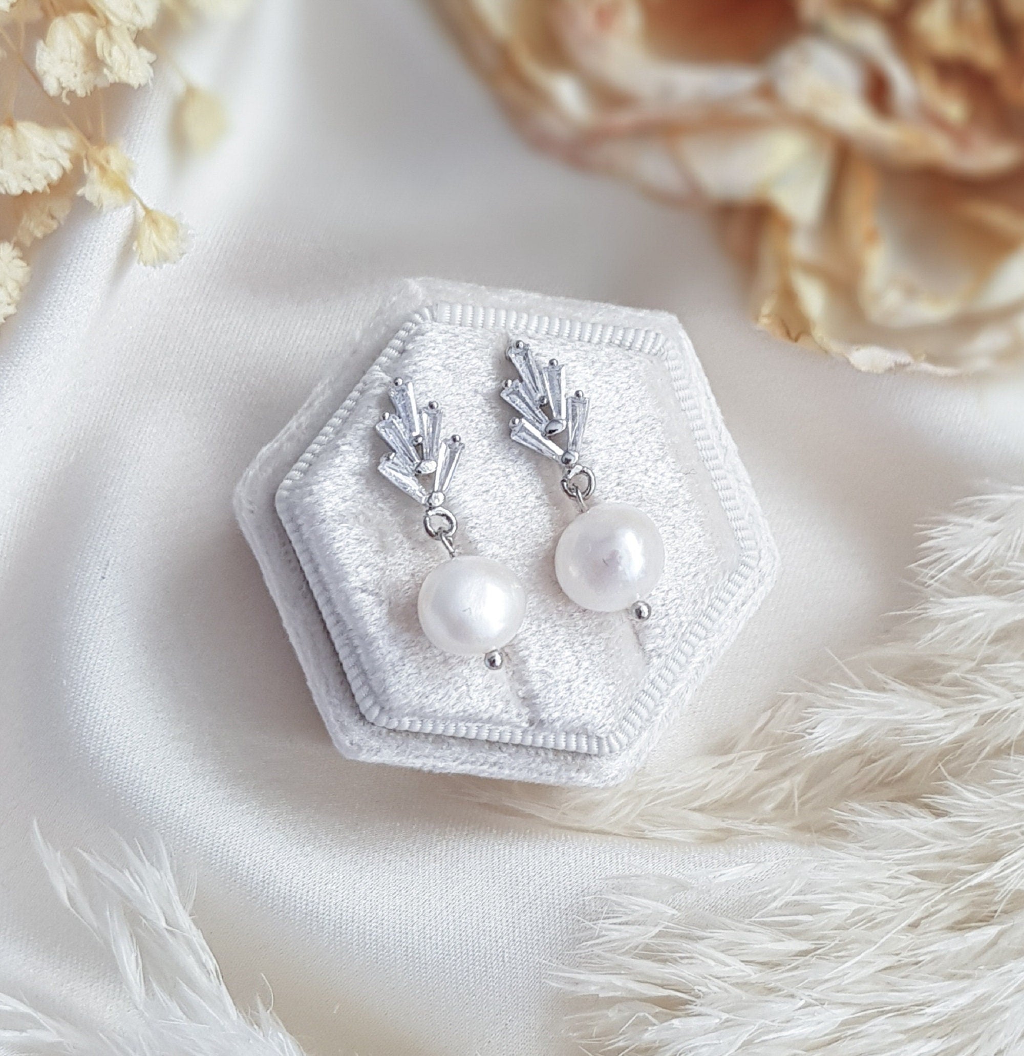 Pearl Drop Earrings, Bridal Earrings, Art Deco Earrings, Silver Freshwater Pearl Earrings, Wedding Earrings, Bridesmaid Gift, Bridal Jewelry Pearl Drop Earrings, Bridal Earrings, Art Deco Earrings, Silver Freshwater Pearl Earrings, Wedding Earrings, Bridesmaid Gift, Bridal Jewelry