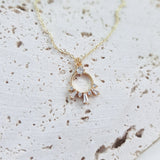 Gold zirconia crystal bridal necklace, Boho wedding necklace, Dainty minimalist necklace, Crystal wedding jewellery, Jewellery for brides Gold zirconia crystal bridal necklace, Boho wedding necklace, Dainty minimalist necklace, Crystal wedding jewellery, Jewellery for brides