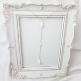 Vintage style pearl drop necklace, Gold pearl Elegant wedding necklace, Dainty lariat bridal necklace, Y necklace, Jewellery for brides Vintage style pearl drop necklace, Gold pearl Elegant wedding necklace, Dainty lariat bridal necklace, Y necklace, Jewellery for brides