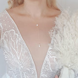 Freshwater pearl bridal lariat necklace, Gold pearl drop wedding necklace, Dainty elegant necklace, Y necklace, Jewellery for brides Freshwater pearl bridal lariat necklace, Gold pearl drop wedding necklace, Dainty elegant necklace, Y necklace, Jewellery for brides