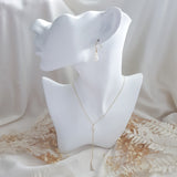 Freshwater pearl bridal lariat necklace, Gold pearl drop wedding necklace, Dainty elegant necklace, Y necklace, Jewellery for brides Freshwater pearl bridal lariat necklace, Gold pearl drop wedding necklace, Dainty elegant necklace, Y necklace, Jewellery for brides