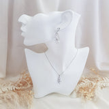 Boho Earrings, Bridal Earrings, Crystal Drop Earrings, Silver Earrings, Wedding Earrings, Bridesmaid Gift, Bridal Jewellery