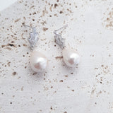 Pearl Earrings, Vintage Style Earrings, Silver Cotton Pearl Earrings, Wedding Drop Earrings, Bridesmaid Gift Pearl Earrings, Vintage Style Earrings, Silver Cotton Pearl Earrings, Wedding Drop Earrings, Bridesmaid Gift