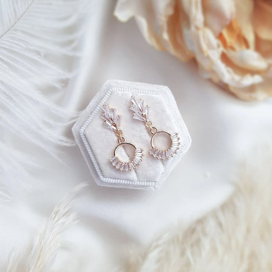 Art Deco Earrings, Bridal Earrings, Crystal Earrings, Gold Earrings, Wedding Earrings, Bridesmaid Gift, Crystal Earrings, Bridal Jewelry House of Hats