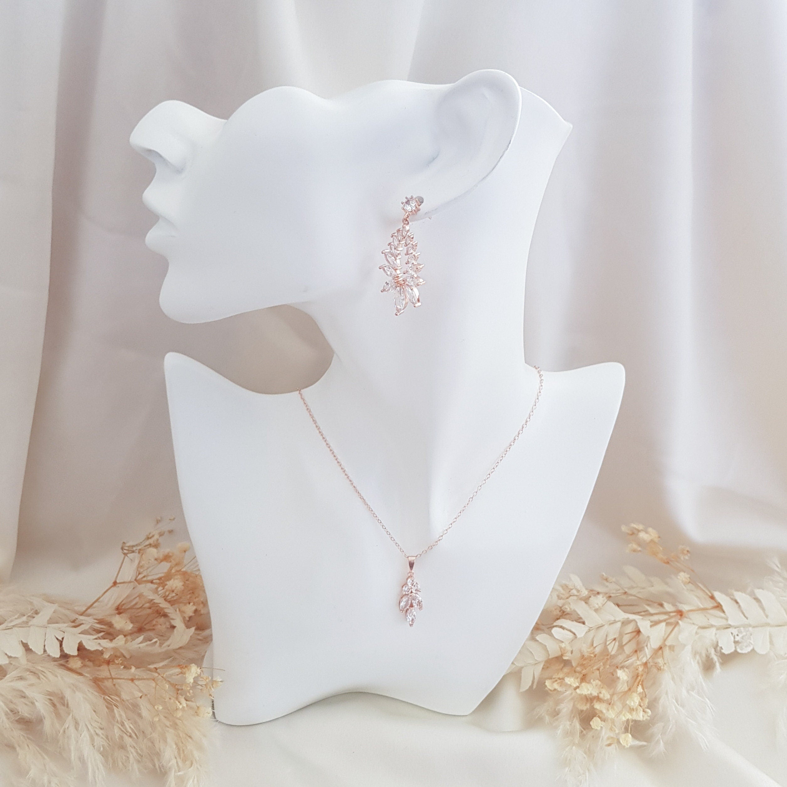 Bridal Necklace, Vintage Style Necklace, Crystal Bridal Necklace, Rose gold Necklace, Wedding Necklace, Bridesmaid Gift, Bridal Jewellery Bridal Necklace, Vintage Style Necklace, Crystal Bridal Necklace, Rose gold Necklace, Wedding Necklace, Bridesmaid Gift, Bridal Jewellery