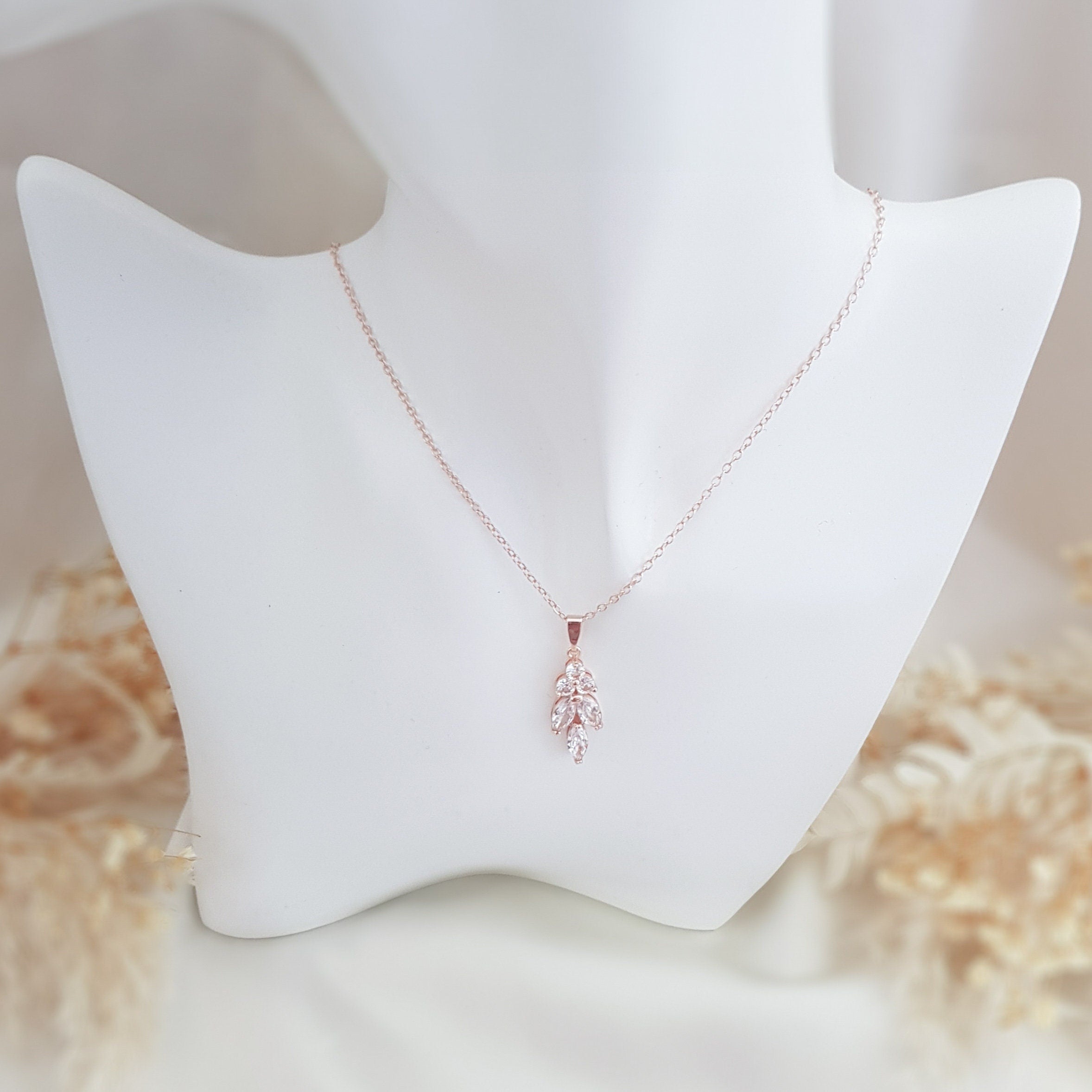 Bridal Necklace, Vintage Style Necklace, Crystal Bridal Necklace, Rose gold Necklace, Wedding Necklace, Bridesmaid Gift, Bridal Jewellery Bridal Necklace, Vintage Style Necklace, Crystal Bridal Necklace, Rose gold Necklace, Wedding Necklace, Bridesmaid Gift, Bridal Jewellery