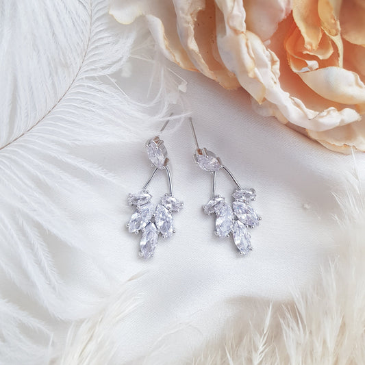 Art Deco Earrings, Bridal Earrings, Crystal Drop Earrings, Silver Earrings, Wedding Earrings, Bridesmaid Gift, Bridal Jewellery