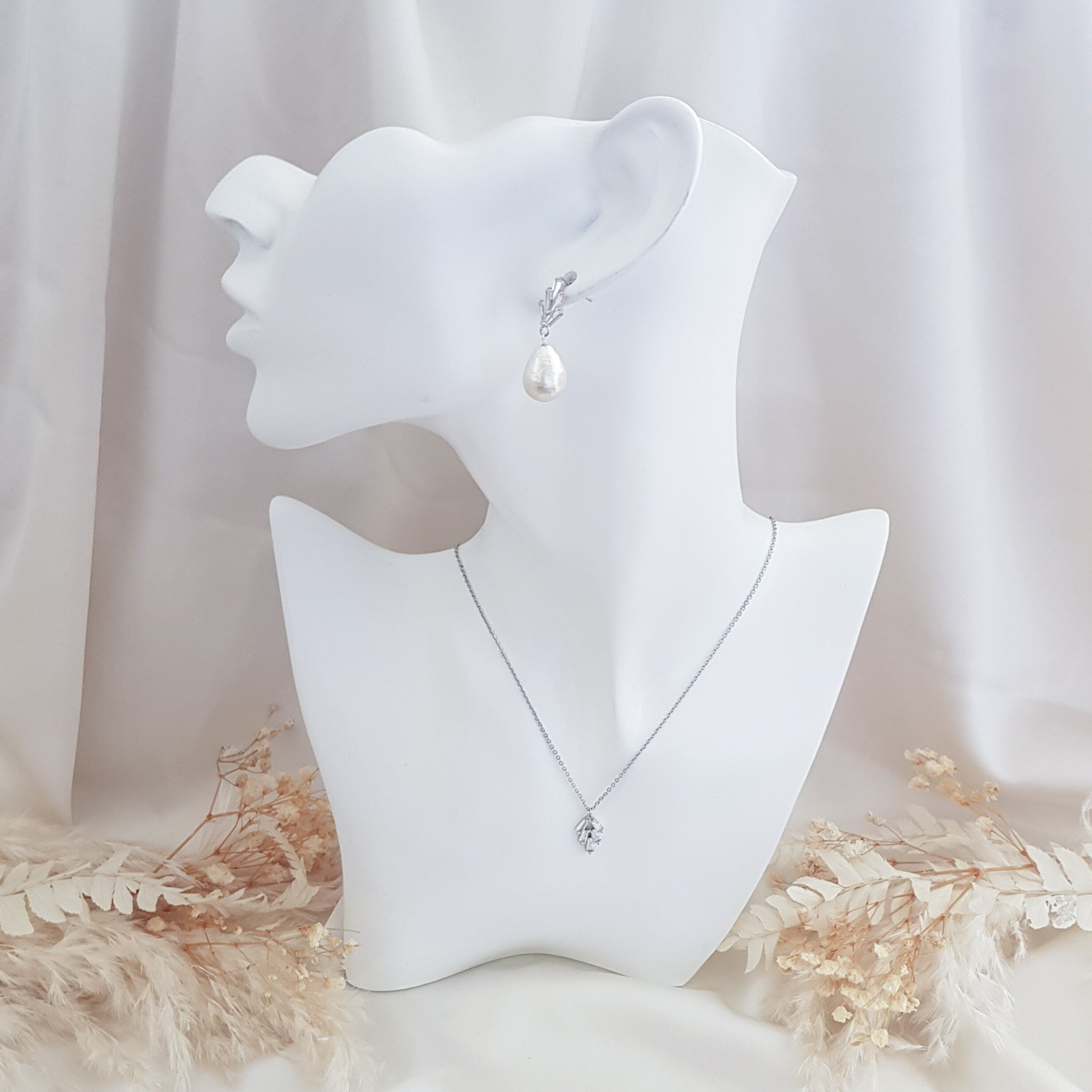 Pearl Earrings, Vintage Style Earrings, Silver Cotton Pearl Earrings, Wedding Drop Earrings, Bridesmaid Gift Pearl Earrings, Vintage Style Earrings, Silver Cotton Pearl Earrings, Wedding Drop Earrings, Bridesmaid Gift