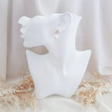 Pearl Earrings, Vintage Style Earrings, Gold Teardrop Pearl Earrings, Wedding Flower Drop Earrings, Bridesmaid Gift Pearl Earrings, Vintage Style Earrings, Gold Teardrop Pearl Earrings, Wedding Flower Drop Earrings, Bridesmaid Gift