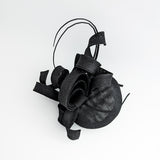 Cappello fascinator ad anello a spirale nero