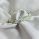 Cloisonné Enamel Pastel Bangles— Faerie Flower Gold Stacking Bracelets