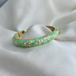 Cloisonné Enamel Bangles - Midsummer Pastel Gold Stacking Bracelets