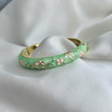 Cloisonné Enamel Bangles - Midsummer Pastel Gold Stacking Bracelets