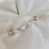 Cloisonné Enamel Flower Bangles -Midsummer Daisy Gold Stacking Bracelets