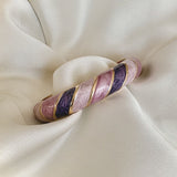 Cloisonné Enamel Colourful Bangles - Candy Twirl Gold Stacking Bracelets