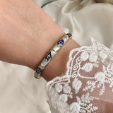 Cloisonné Enamel Bangles - Maple Moonflower Gold Stacking Bracelets