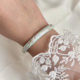 Cloisonné Enamel Pastel Bangles - Meadow Swirl Gold Stacking Bracelets