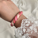 Cloisonné Enamel Colourful Bangles - Candy Twirl Gold Stacking Bracelets