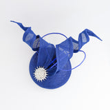 Royal cobalt blue pearl fascinator hat