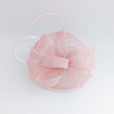 Light pink disc saucer fascinator hat