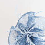 Cornflower blue feather fascinator hat