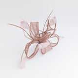 Blush pink feather fascinator hat