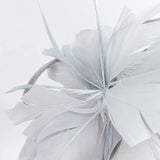 Grey feather fascinator hat