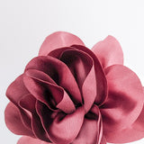 Dusty mulberry satin rose fascinator hat