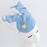 Cappello fascinator di perle verde smeraldo