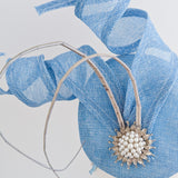 Cappello fascinator di perle verde smeraldo