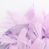 Lavender purple and lilac feather large saucer disc fascinator hat