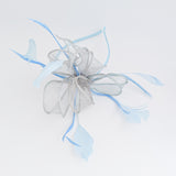 Aquamarine blue feather fascinator hat