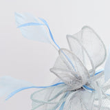 Aquamarine blue feather fascinator hat